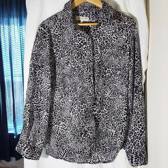 JONES New York Animal Print Women's Blouse, Size L - Picture 1 of 10